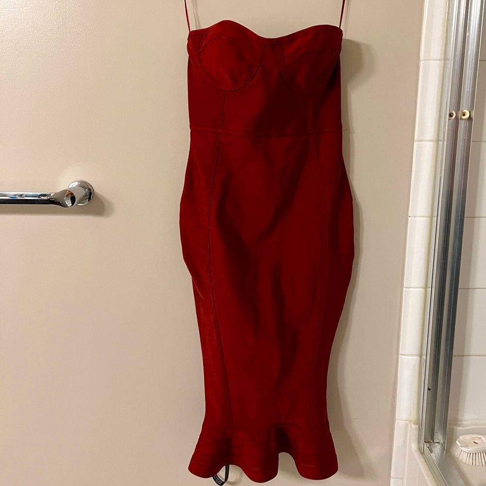 NWT Pretty Little Thing strapless bandage dress, size 4